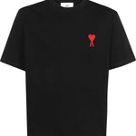 Ami Tonal De Coeur T-Shirt 'Black/Red' Clothing