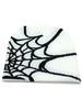 White Spider Web Beanie Clothing