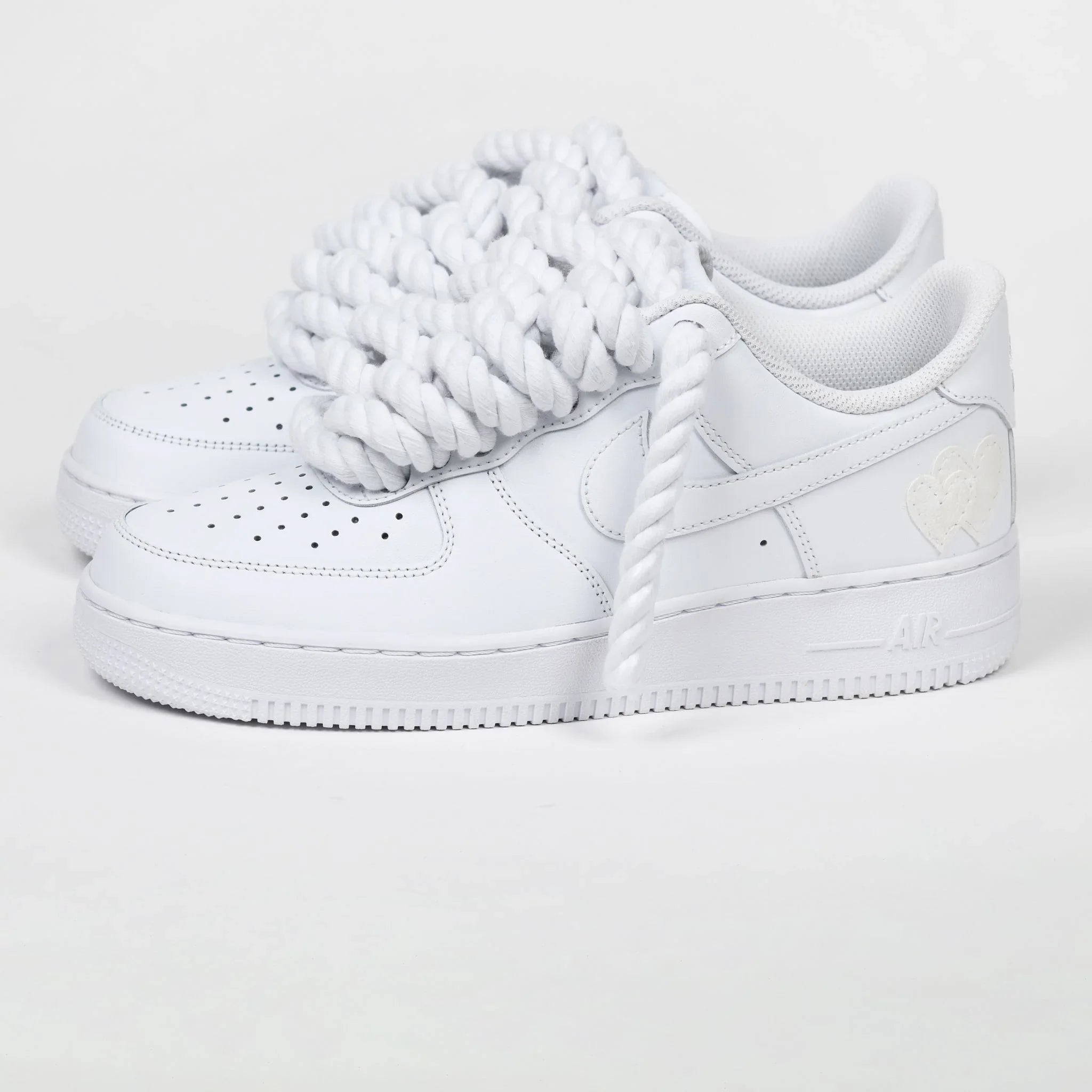 AIR FORCE WITH ROPE LACE WHITE (WHITE LACES)