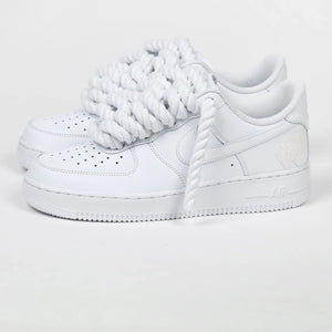 AIR FORCE WITH ROPE LACE WHITE (WHITE LACES)