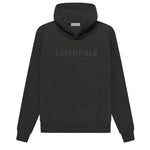 FEAR OF GOD ESSENTIALS WAFFLE RAGLAN HOODIE OFF BLACK CLOTHING