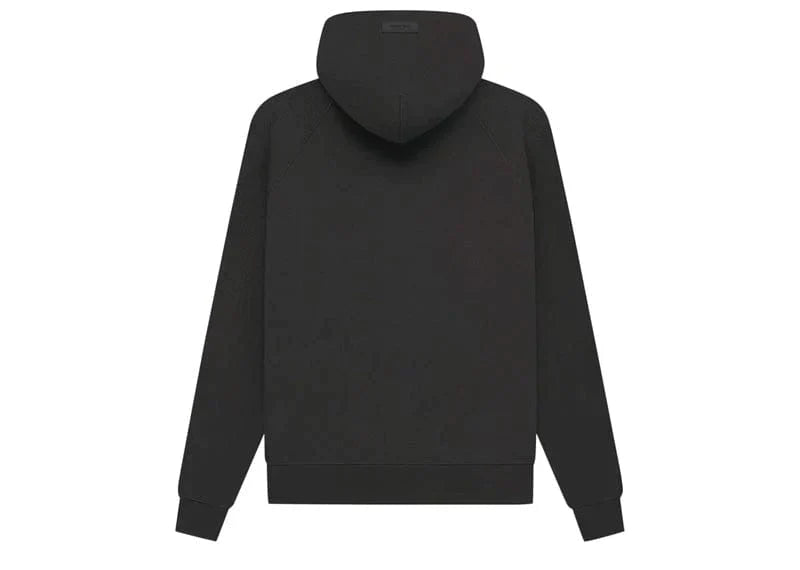 FEAR OF GOD ESSENTIALS WAFFLE RAGLAN HOODIE OFF BLACK CLOTHING
